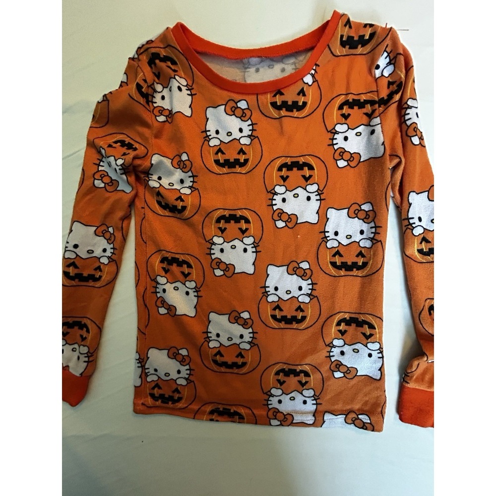 Hello Kitty Halloween Long Sleeve Shirt Child Kitties Pumpkins Trick Treat Sm